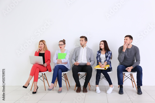 Group of people waiting for...