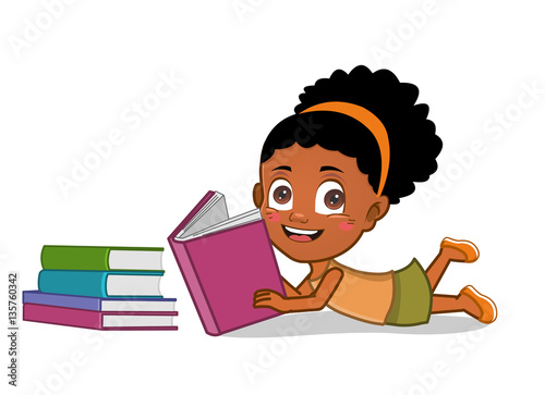 Girl reading book
