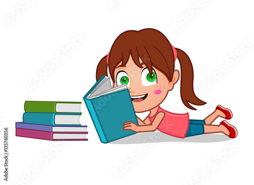 Girl reading book