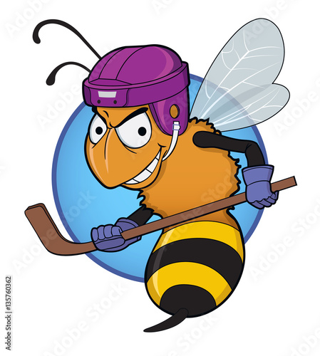 Stinger / A bumblebee hockey player