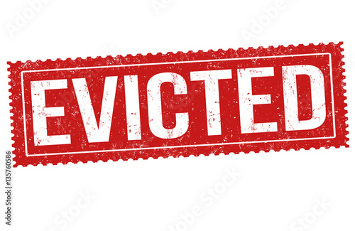 Evicted sign or stamp