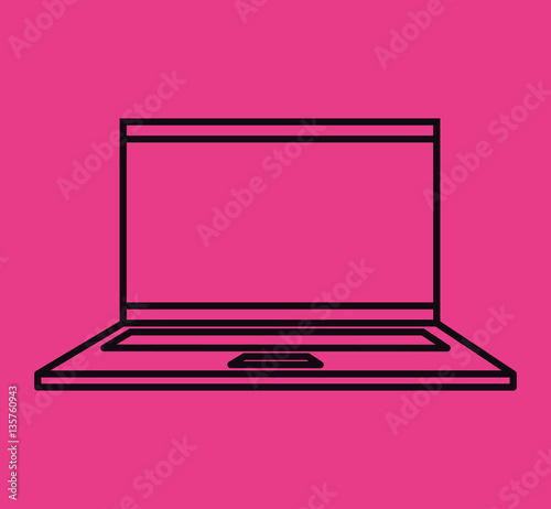 laptop computer technology isolated icon vector illustration design