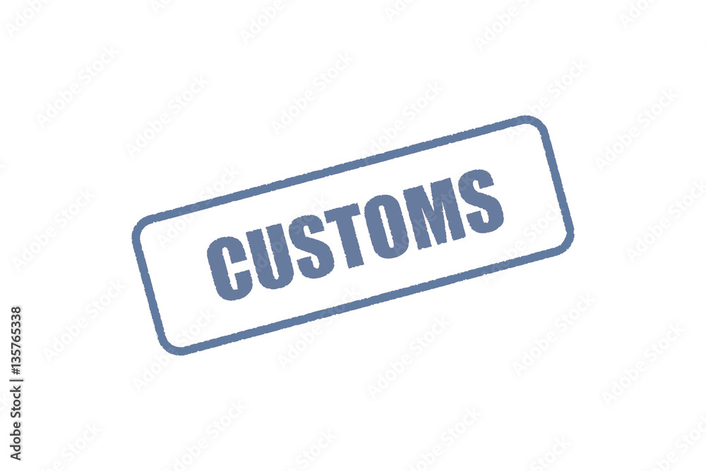 Customs stamp made grunge retro Customs stamp made grunge retro