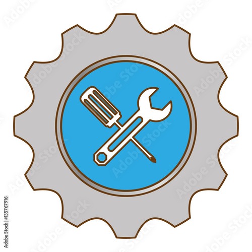 tools repair service emblem image vector illustration design 