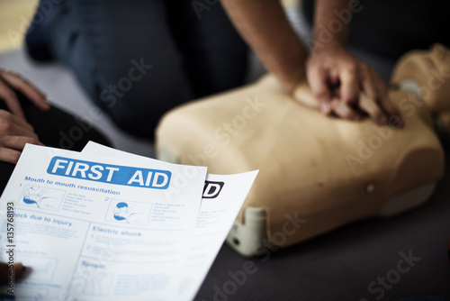Obraz na płótnie CPR First Aid Training Concept