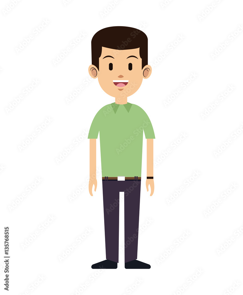 man smile work manager green shirt vector illustration eps 10 man smile work manager green shirt vector illustration eps 10