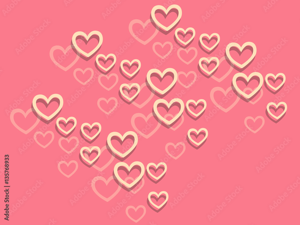 Happy Valentine's day background with hearts Happy Valentine's day background with hearts