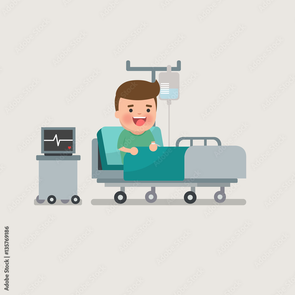 A medical caucasian patient grandma being treated by an expert doctor in a hospital room. flat design illustrations. A medical caucasian patient grandma being treated by an expert doctor in a hospital room. flat design illustrations.
