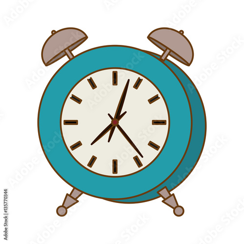 blue alarms clock icon image design, vector illustration