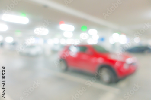Abstract blur car park background  . © jannoon028