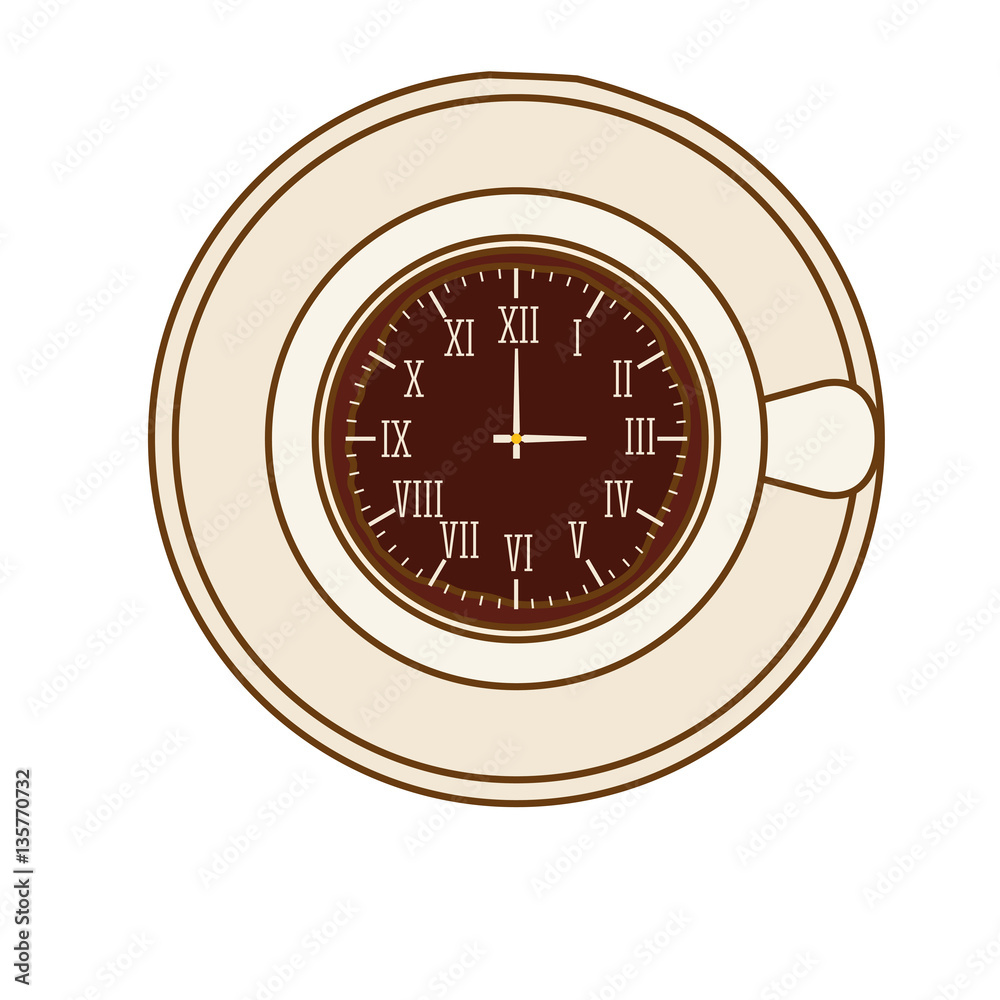 coffee mug clock icon image vector illustration design coffee mug clock icon image vector illustration design