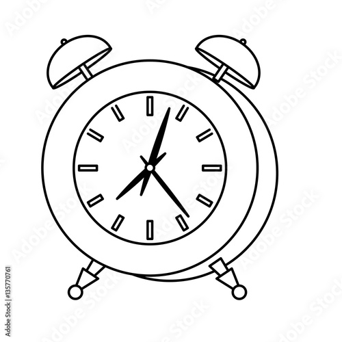 alarm clock icon image vector illustration design 