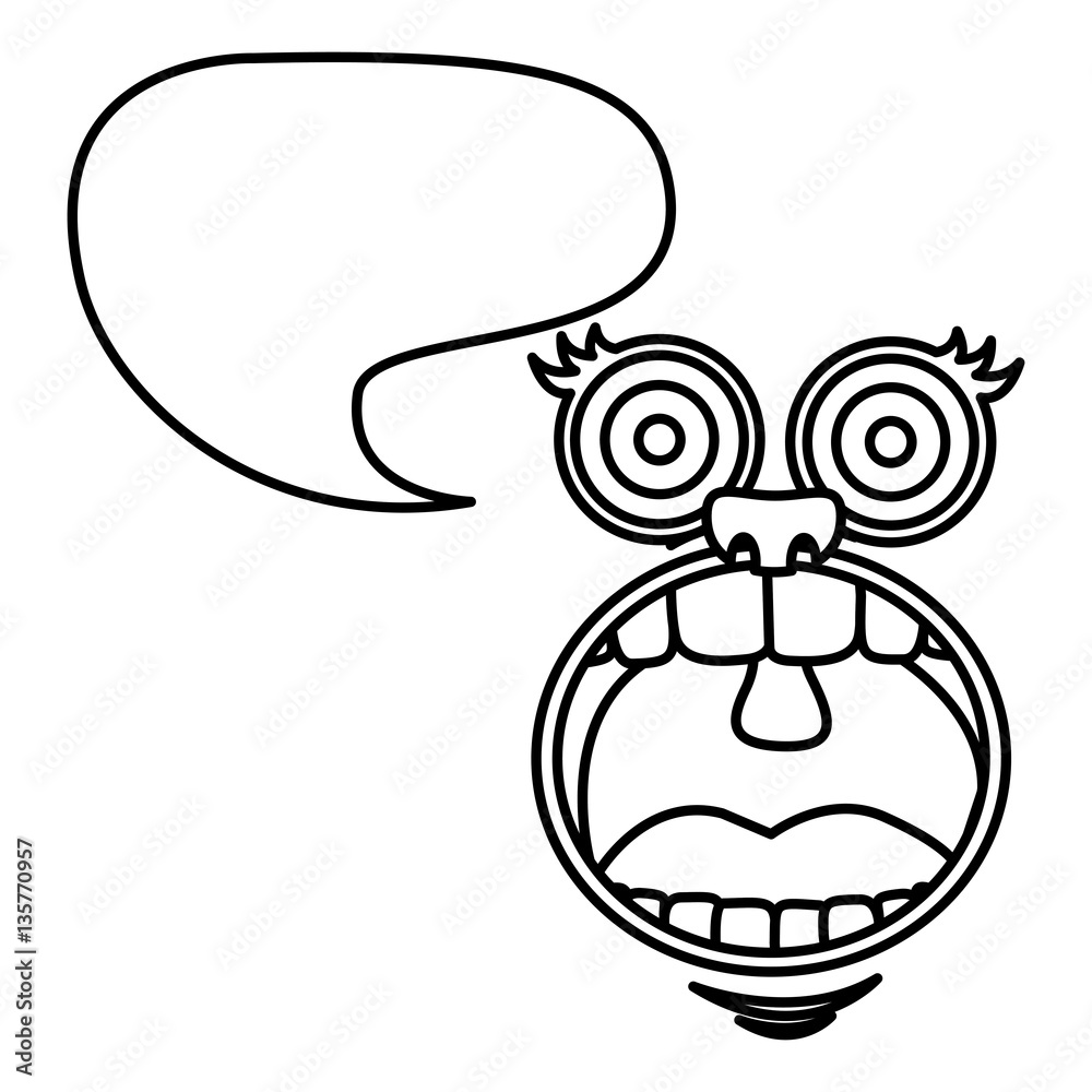 silhouette face cartoon gesture with dialog irregular box vector illustration silhouette face cartoon gesture with dialog irregular box vector illustration