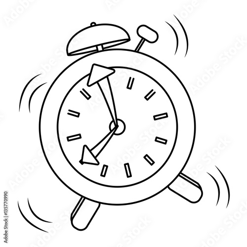 alarm clock icon image vector illustration design 