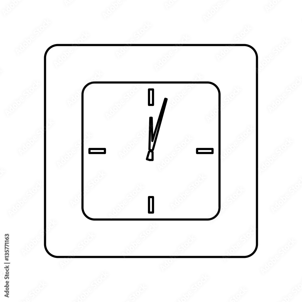 square clock icon image vector illustration design square clock icon image vector illustration design