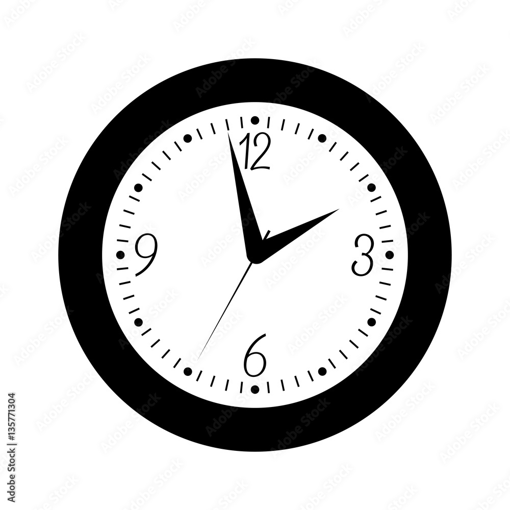 round wall clock icon image vector illustration design round wall clock icon image vector illustration design