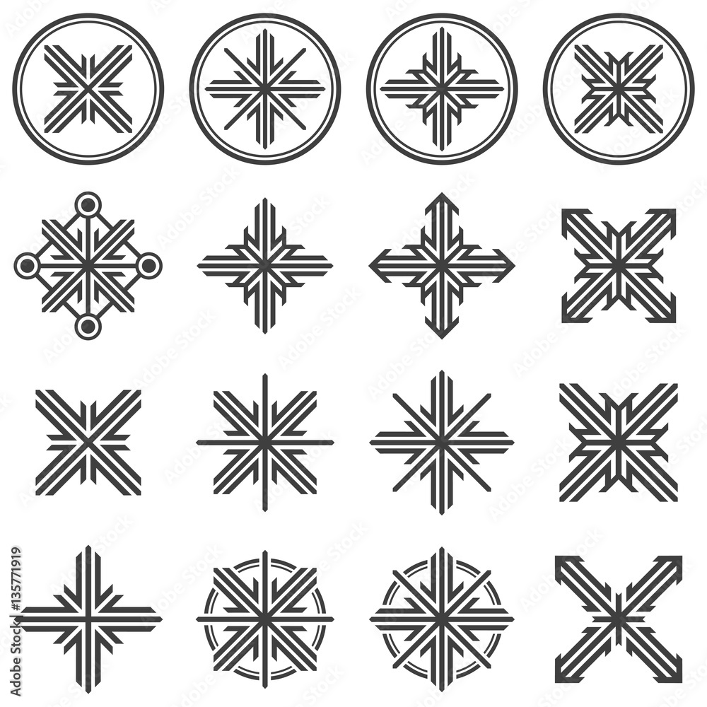 Abstract decorative element, pattern, cross Abstract decorative element, pattern, cross