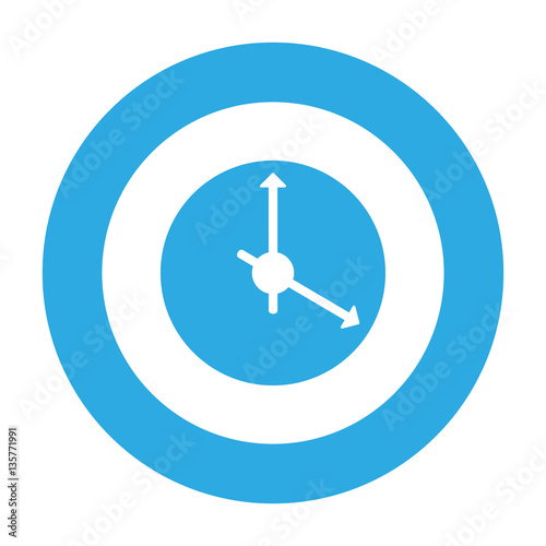 round wall clock icon image vector illustration design