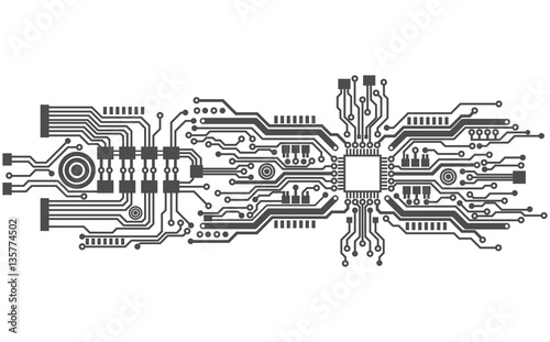 circuit board background texture, vector illustration