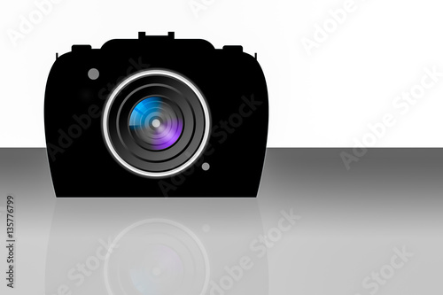 camera on white background.