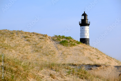 Big Sable Point Lighthouse in dunes, built in 1867 © haveseen