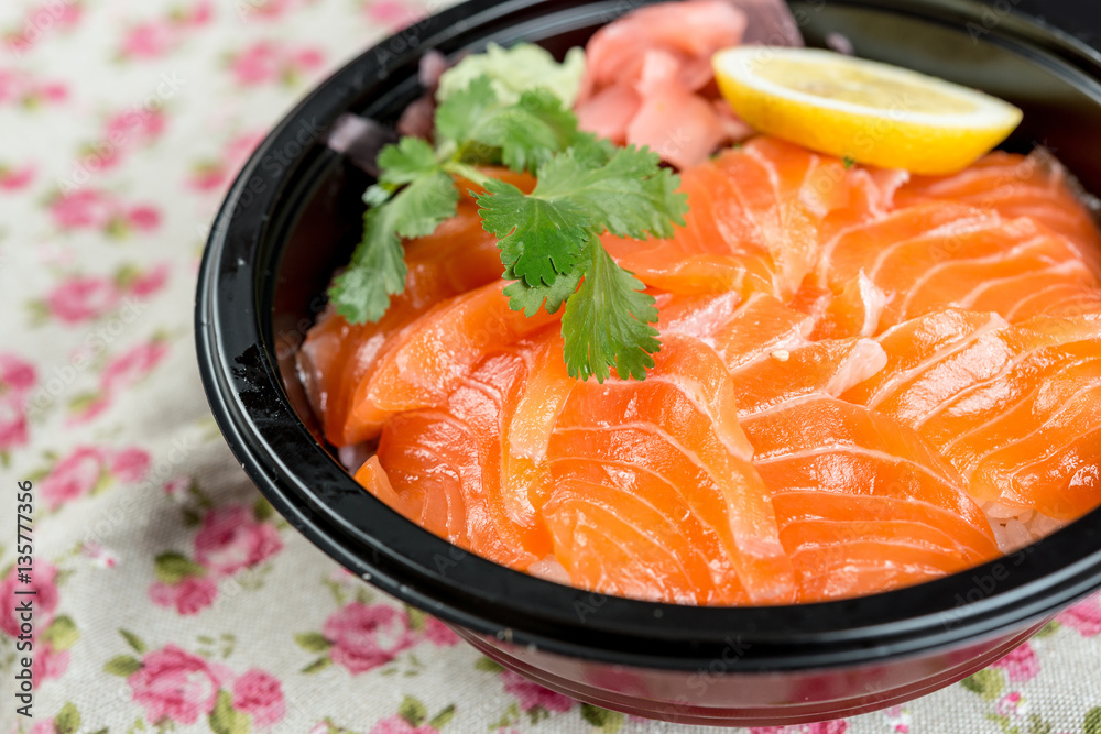 japanese food Mix Sashimi Chirashi Rice Bowl japanese food Mix Sashimi Chirashi Rice Bowl