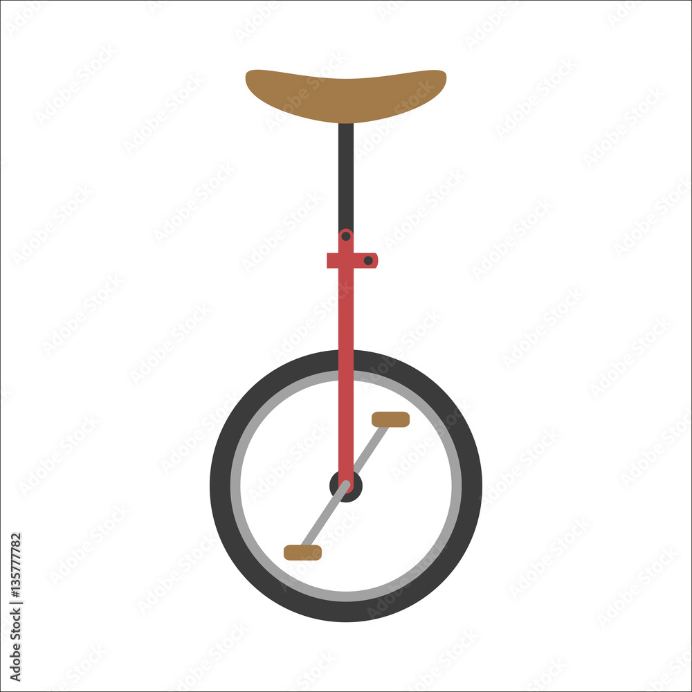 Hipster unicycle bicycle flat vector illustration. Hipster unicycle bicycle flat vector illustration.