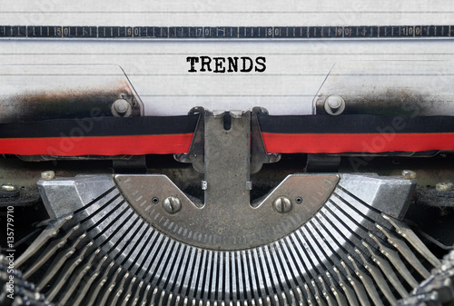 TRENDS Typed Words On a Vintage Typewriter Conceptual