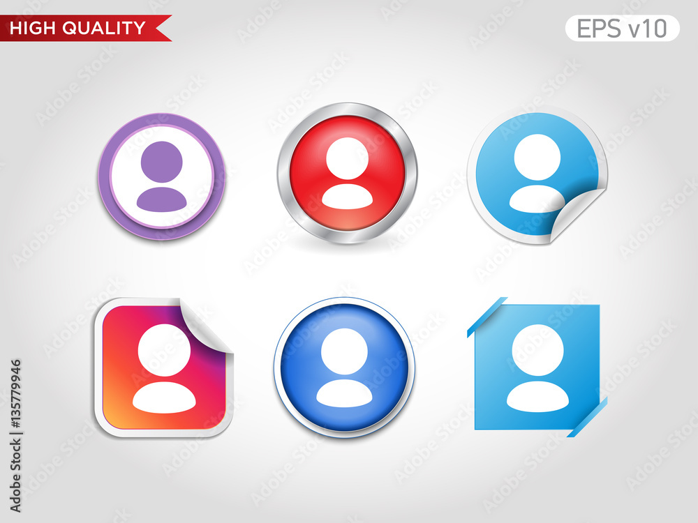 User icon. Button with user icon. Modern UI vector. User icon. Button with user icon. Modern UI vector.