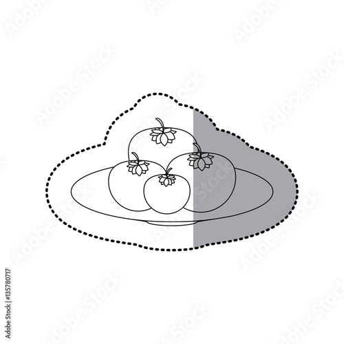 Fresh tomatos vegetables icon vector illustration graphic design