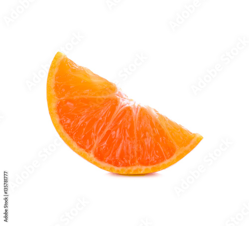 Half of orange fruit isolated on white background