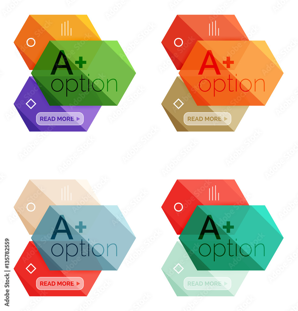 Geometric option infographic templates Geometric option infographic templates