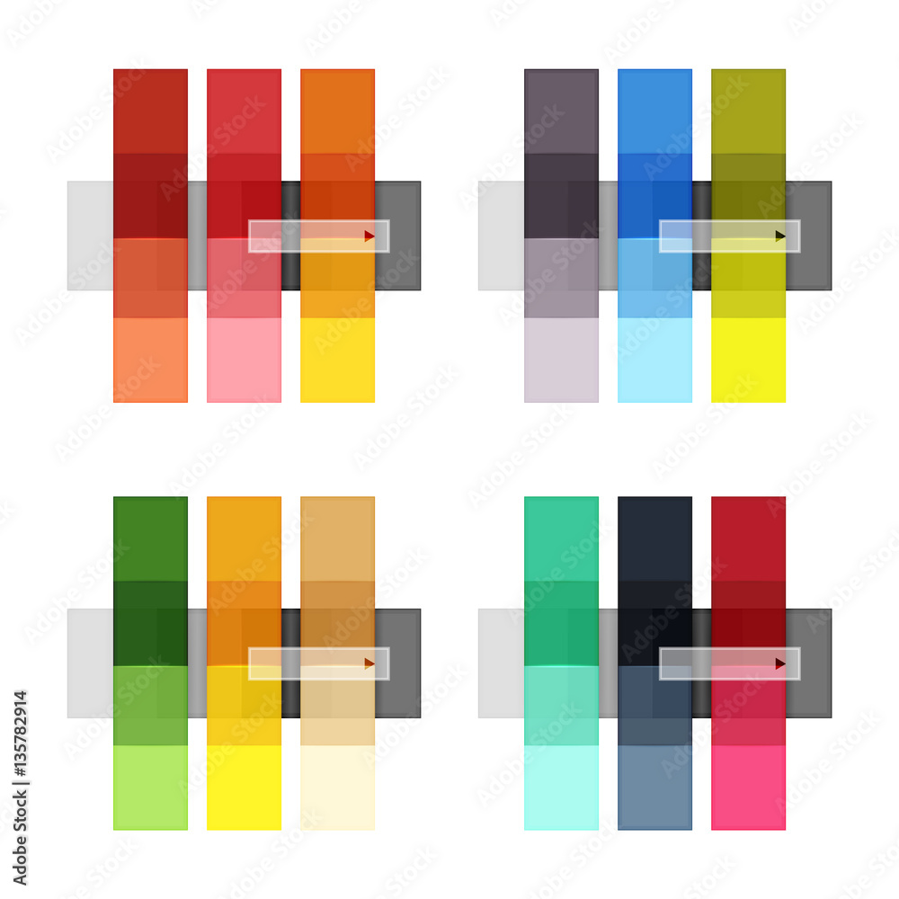 Vector blank stripes and lines infographics templates Vector blank stripes and lines infographics templates