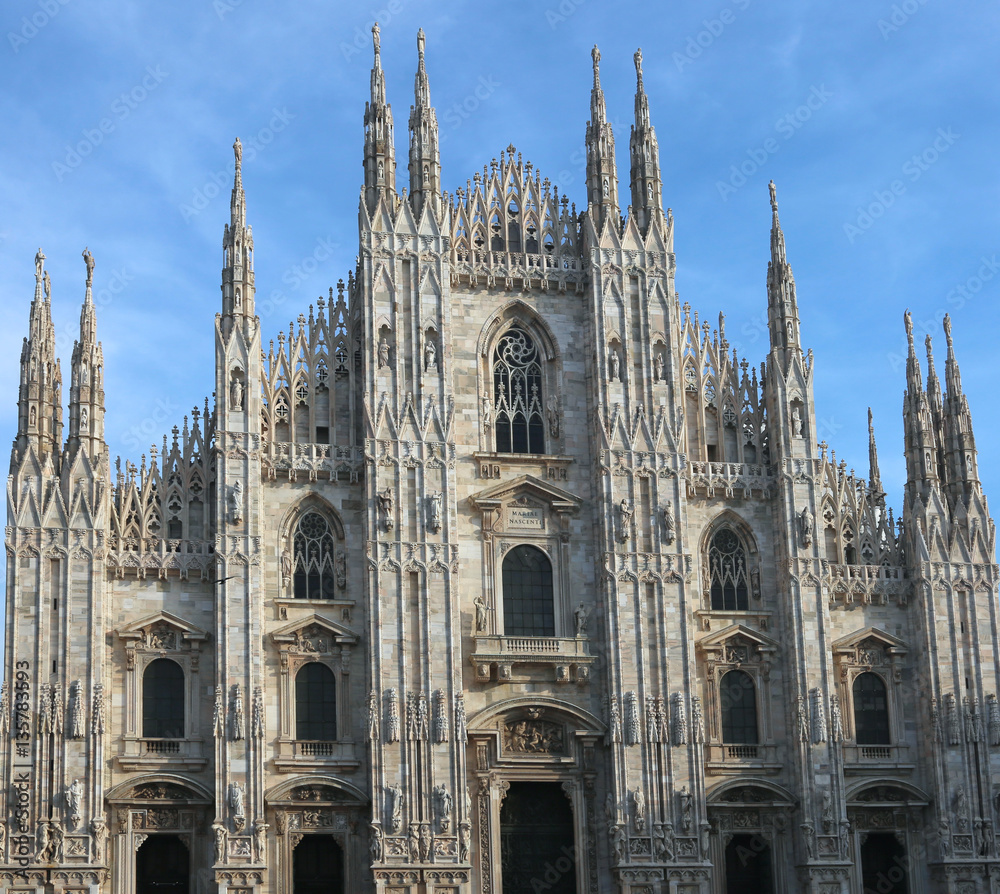 great Cathedral called Duomo in Milan in Northern Italy