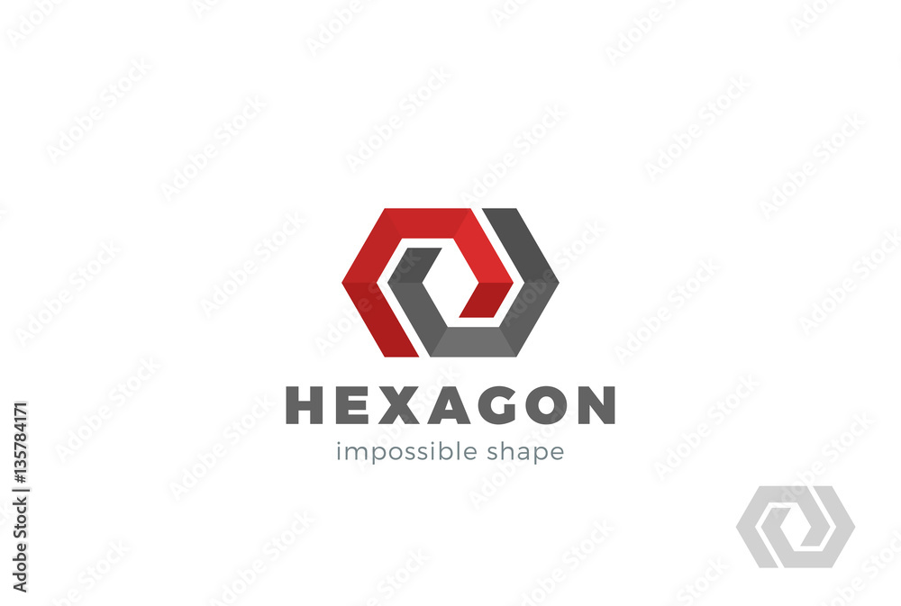 Corporate geometric abstract Logo Hexagon looped infinity icon Corporate geometric abstract Logo Hexagon looped infinity icon