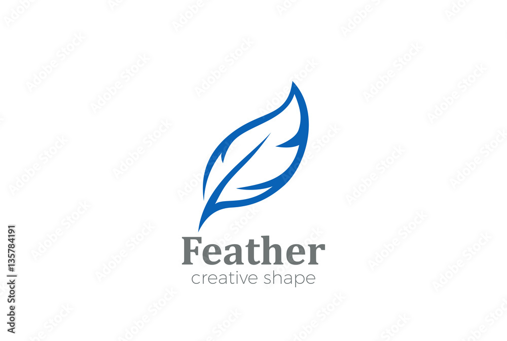 Quill Feather Pen Logo Elelgant. Law Legal Lawyer Writer icon