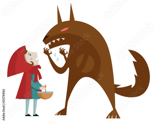 little red riding hood with big bad wolf