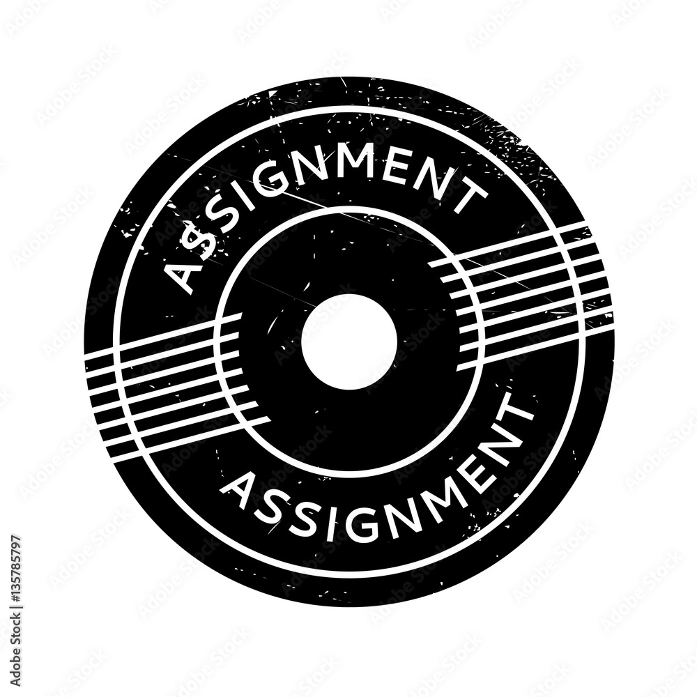 Assignment rubber stamp. Grunge design with dust scratches. Effects can be easily removed for a clean, crisp look. Color is easily changed. Assignment rubber stamp. Grunge design with dust scratches. Effects can be easily removed for a clean, crisp look. Color is easily changed.