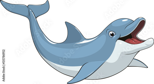 Canvas Print Funny dolphin fun