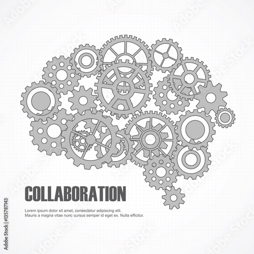 Gears brain for cooperation or teamwork