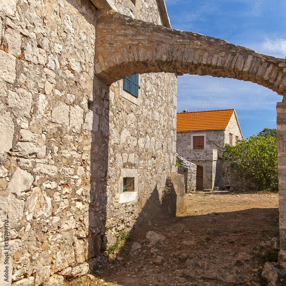 view of the village Humac on the island of Hvar