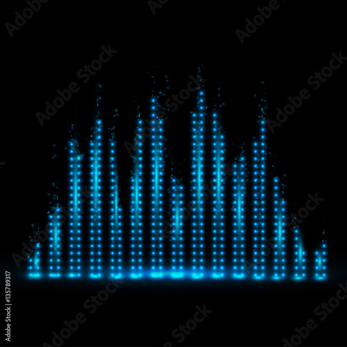 Music equalizer background. Vector illustration.