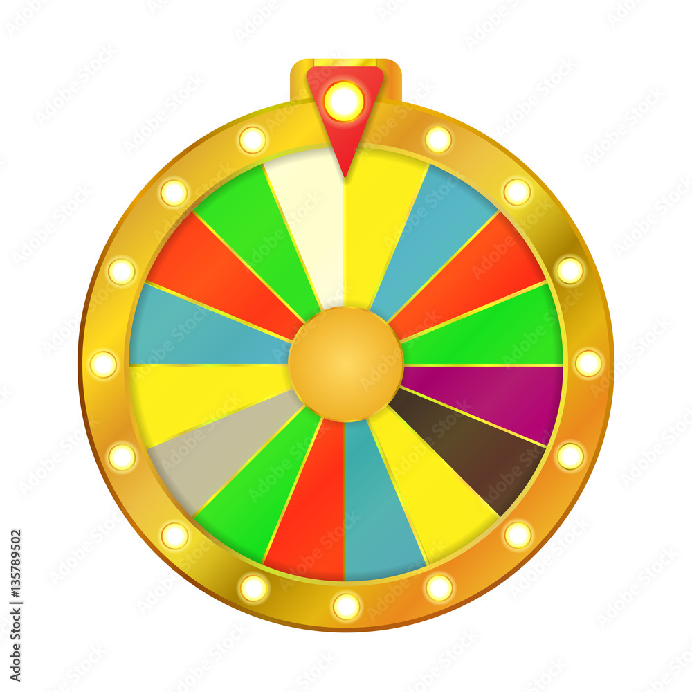 Wheel Of Fortune isolated on white background. Vector illustration. Wheel Of Fortune isolated on white background. Vector illustration.