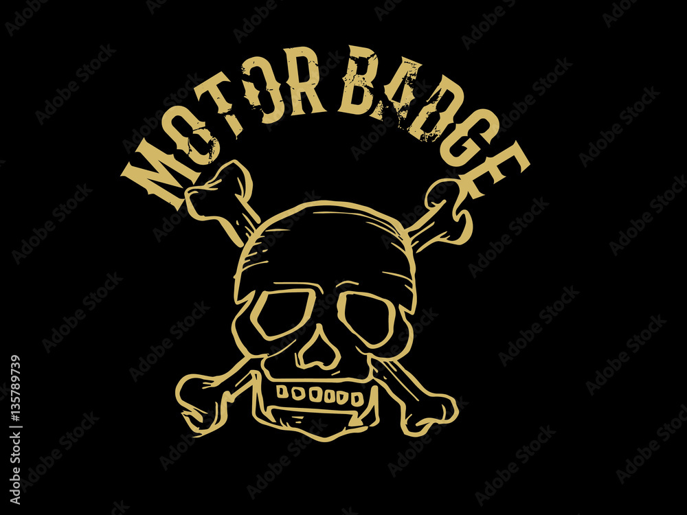 Motorcycle Themed Badge Vectors