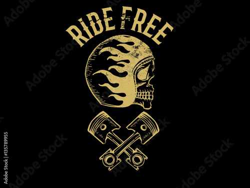 Motorcycle Themed Badge Vectors