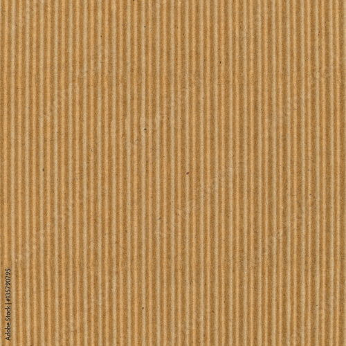 Striped brown cardboard for background or texture, top view