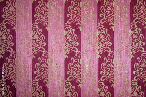 Obraz na płótnie Vintage floral fabric w salonie