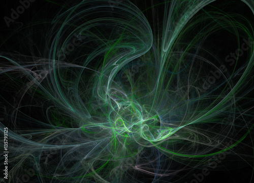Green fractal. Abstract background element