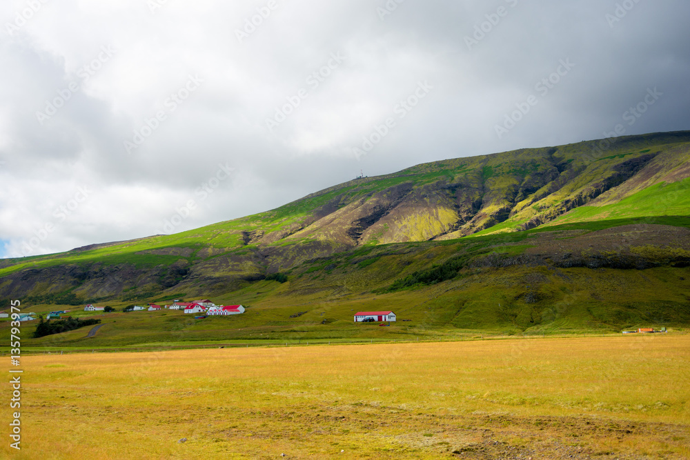 Iceland, the village in the road