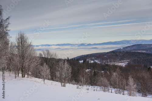 Kaczawskie and Rudawy Janowickie Mountains in Winter